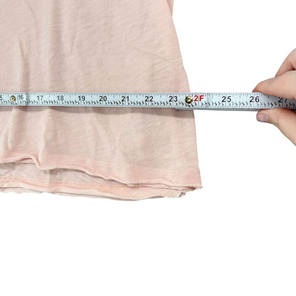 Free People We the Free Cassidy Top Large Light Pink Tee Oversized Casual Boho - Picture 7 of 10